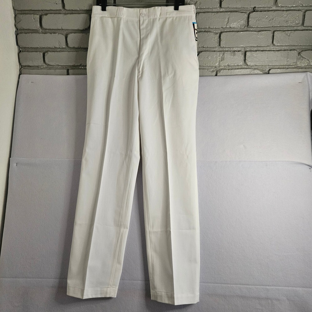 Vtg Big Mac JCPenney Penn-Prest White Work Pants Men 34x33 Deadstock USA 70s 80s